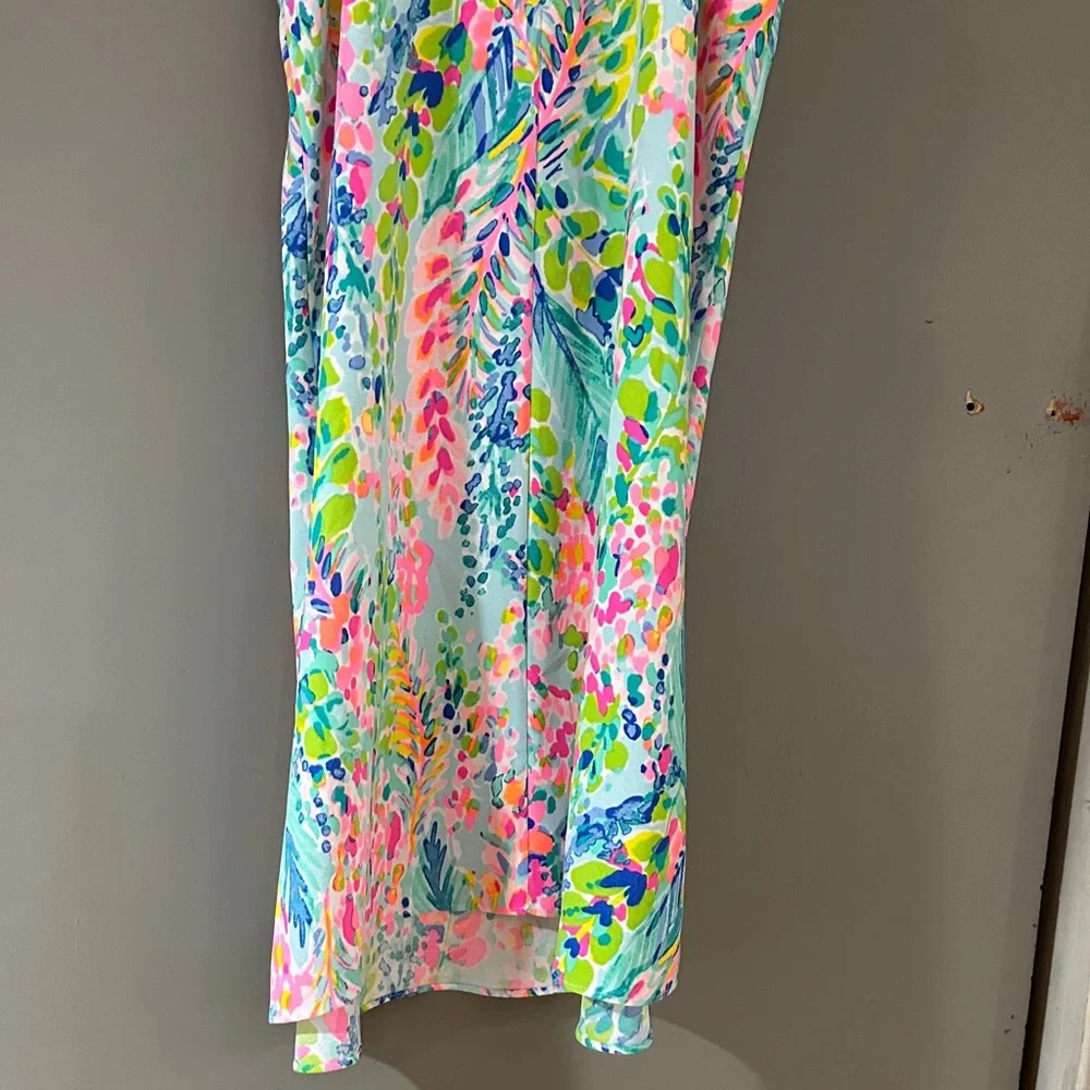 Lilly Pulitzer Pearl Soft Shift Dress – “Catch The Wave” Print Halter Mini - Picture 6 of 6